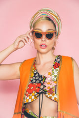 Christian Dior Rainbow Stripe Turban Accessory arcadeshops.com