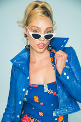 Courreges Blue Vinyl Jacket Jacket arcadeshops.com