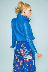 Courreges Blue Vinyl Jacket Jacket arcadeshops.com