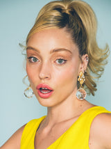 Gianfranco Ferre Faceted Drop Earrings Accessory arcadeshops.com