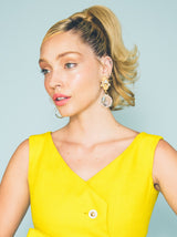 Gianfranco Ferre Faceted Drop Earrings Accessory arcadeshops.com