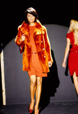 1995 Gucci Burnt Orange Shearling Coat Jacket arcadeshops.com