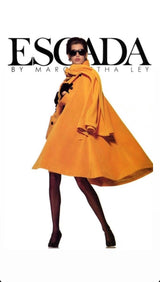 Escada Orange Wool Cape Coat Outerwear arcadeshops.com