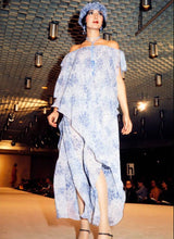 1976 Yves Saint Laurent Floral Lavender Floral Chiffon Dress Dress arcadeshops.com