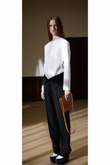2013 Celine Foldover Tapered Crepe Trousers Bottom arcadeshops.com