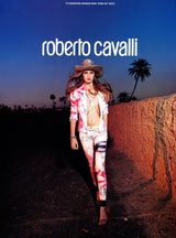 2001 Roberto Cavalli Jewel Face Print Denim Bottom arcadeshops.com