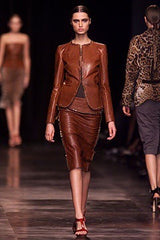 2002 Yves Saint Laurent Pierced Leather Jacket Jacket arcadeshops.com