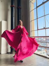 Zandra Rhodes Fuchsia Pleated Duster Jacket arcadeshops.com