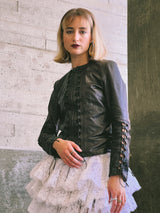 2001 Helmut Lang Laced Leather Jacket Jacket arcadeshops.com