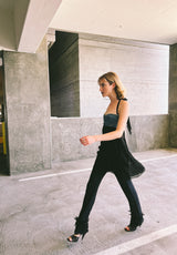 Dolce And Gabbana Denim Bustier Chiffon Dress Dress arcadeshops.com