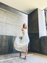 1990s Ann Huybens Haute Couture Silk Wrap Dress Dress arcadeshops.com