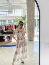 Floral Printed Georgette Ruffle Dress Dress arcadeshops.com