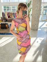 1960's Handpainted Watercolor Dress Dress arcadeshops.com