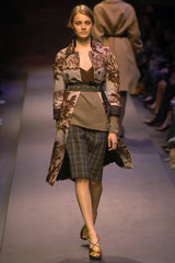 2004 F/W Prada Embellished Gray Velvet Belt Accessory arcadeshops.com