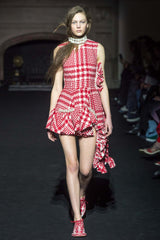 2015 Simone Rocha Pearl Accented Plaid Dress Dress arcadeshops.com