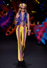 Moschino Striped Bell Bottom Ensemble Suit arcadeshops.com
