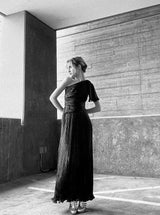 Alfred Bosand Plisse Pleat One Shoulder Gown Dress arcadeshops.com