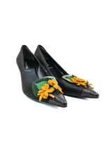 Prada Flower Detail Kitten Heels, 37.5 Accessory arcadeshops.com
