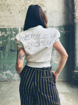 Mugler Activ Sequin Embellished Crop Jacket Top arcadeshops.com