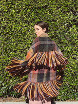 Missoni Fringed Plaid Coat Jacket arcadeshops.com