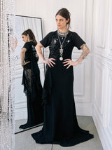 Valentino Sheer Panel Embellished Slip Dress Dress arcadeshops.com