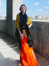 Art To Wear Fringed Satin Cape Jacket arcadeshops.com