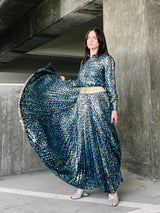 1980s Chloe Metallic Skirt Ensemble Suit arcadeshops.com