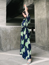 Lanvin Graphic Floral Caftan Dress arcadeshops.com