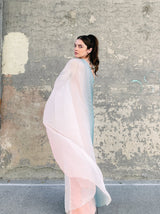 Ombre One Shoulder Silk Chiffon Gown Dress arcadeshops.com