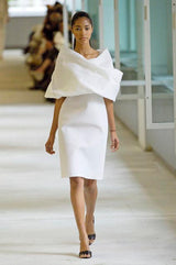 2007 Yeohlee Ivory Organza Mobius Tank Dress and Wrap Ensemble Dress arcadeshops.com