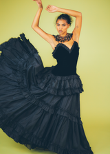 Oscar de la Renta Velvet Evening Gown Dress arcadeshops.com