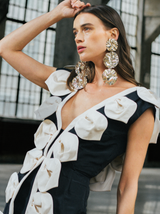 Dylan Poblano Crushed Sterling Disc Earrings Accessory arcadeshops.com