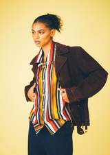 Yves Saint Laurent Striped Blouse Top arcadeshops.com