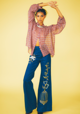 Valentino Silk Chiffon Printed Blouse Top arcadeshops.com