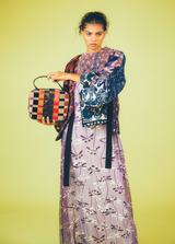 1960s Harry Rosenfeld Velour Checkerboard Bag Accessory arcadeshops.com