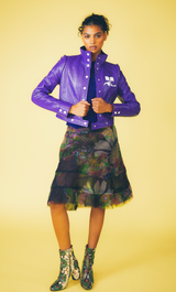 Courreges Purple Vinyl Jacket Jacket arcadeshops.com