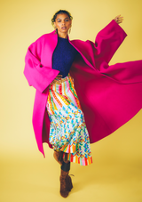 1980s Calvin Klein Magenta Overcoat Outerwear arcadeshops.com