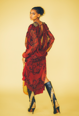 Snakeskin Accent Knee High Boots, 10 Accessory arcadeshops.com