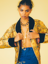 St John Enameled Goldtone Link Necklace Jewelry arcadeshops.com