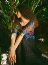 Rainbow Crochet Net Top Top arcadeshops.com