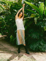 Ivory Eyelet Knit Cami Top arcadeshops.com