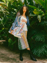 Upcycled Pastel Quilt Large Weekend Bag Accessory arcadeshops.com