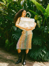 Upcycled Crochet Doilies Medium Weekend Bag Accessory arcadeshops.com