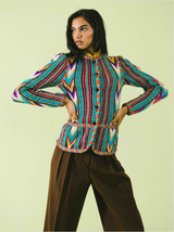 Yves Saint Laurent Metallic Ikat Knit Jacket Jacket arcadeshops.com