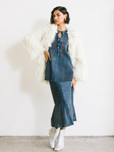 Ivory Yarn Shag Jacket Jacket arcadeshops.com