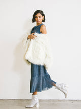 Ivory Yarn Shag Jacket Jacket arcadeshops.com