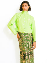 Courreges Lime Green Vinyl Jacket Jacket arcadeshops.com