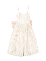 1950s White Eyelet Bustier Dress Dress arcadeshops.com