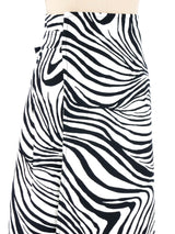 2015 Celine Zebra Print Wrap Skirt Bottom arcadeshops.com