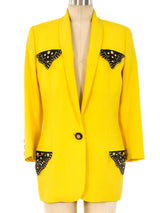 1992 Gianni Versace Canary Western Inspired Jacket Jacket arcadeshops.com